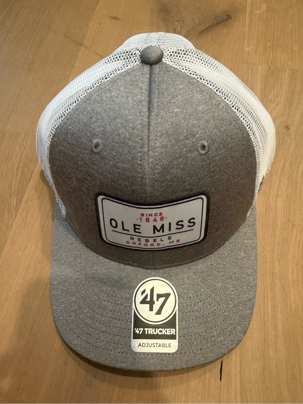 47 Ole Miss Trucker Hat in Grey and White
